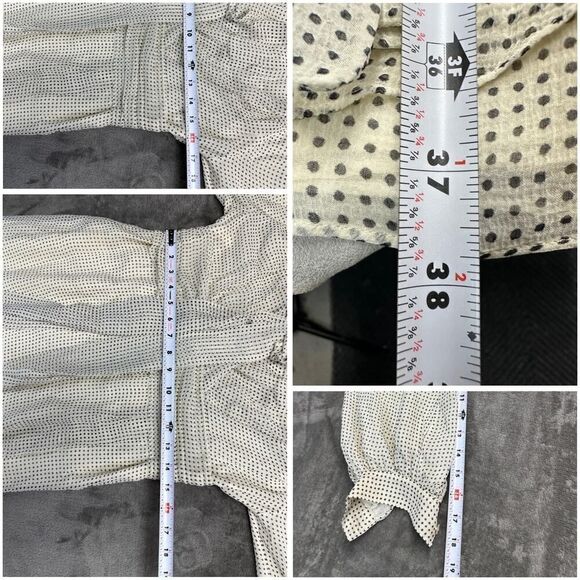 Burberry London England Dresse Silk Polka Dot bow neck sz 38 US 4 - Picture 15 of 16